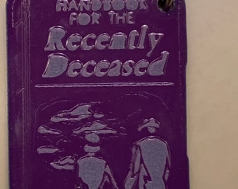 Handbook for the recently deceased - Purple acrylic keychain