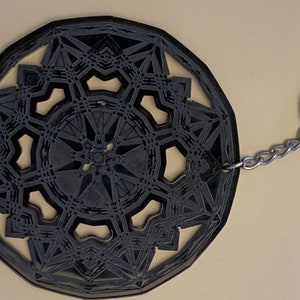 geometric star - Accesorio bolso acrílico negro