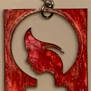 intersektional feministisch boxed - Marble Red Sparkle Acryl Schlüsselanhänger