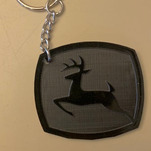 Jonathan the deer engraved - Black acrylic keychain