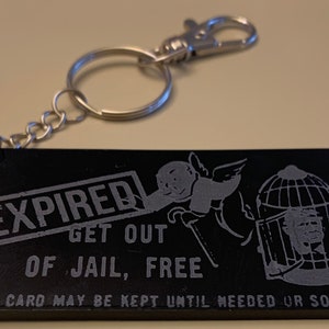 verlaat de gevangenis gratis kaart verlopen - clip Zwart acryl tasaccessoire