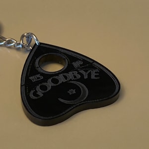 Ouija board planchette - Black acrylic keychain