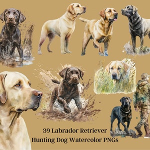39 Clipart de cão de caça de Labrador Retriever - Arte de cão de caça - PNG de cão de caça, PNG de Labrador Retriever, clipart de cachorro, 300 DPI transparente