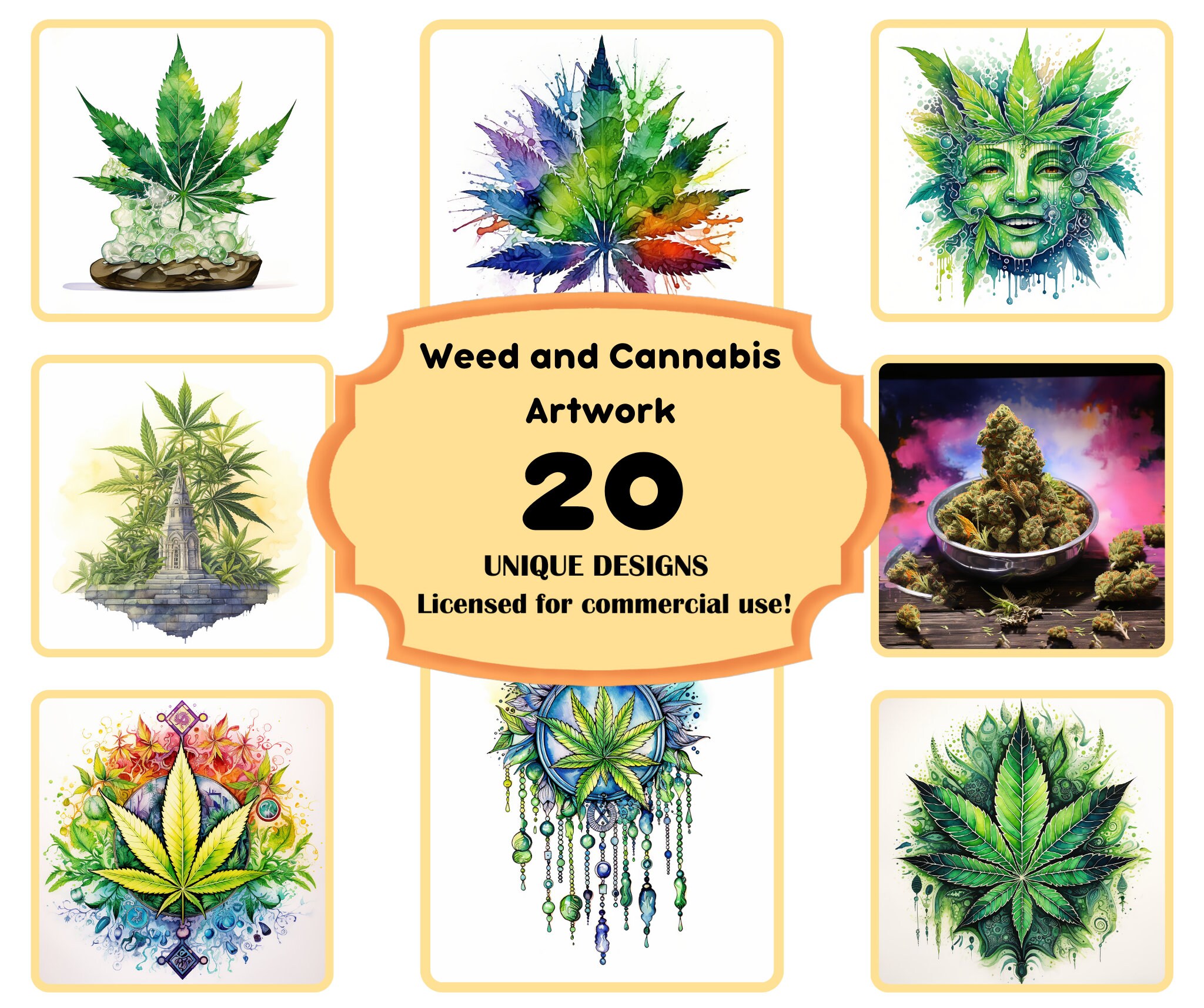 420 Watercolor PNG Bundle, cannabis png, marijuana png, marijuana art,plant png,stoner png,weed clipart, instant download commercial use