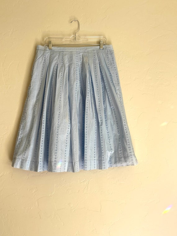 Beautiful Vintage Céline Blue Cotton Skirt | Auth… - image 6