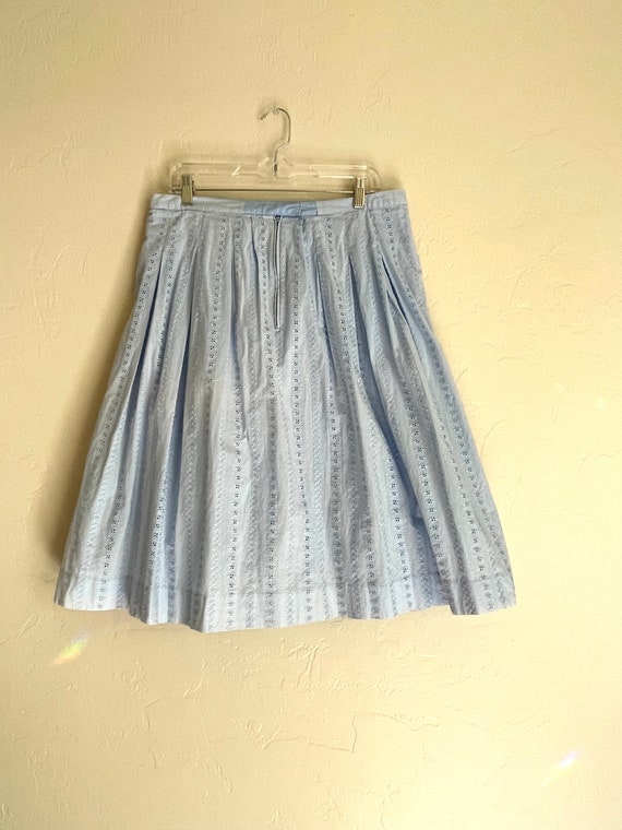 Beautiful Vintage Céline Blue Cotton Skirt | Auth… - image 7