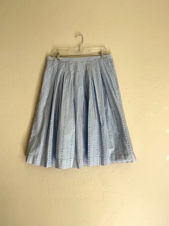 Beautiful Vintage Céline Blue Cotton Skirt | Auth… - image 5