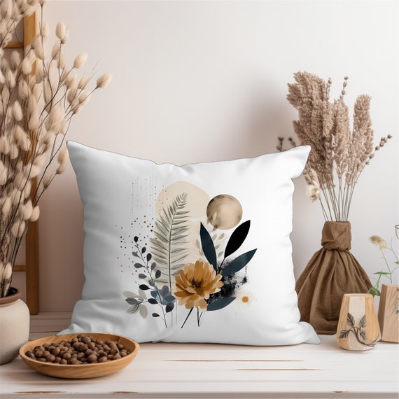 Window Seat Cushion Birthday Gift Idea Boho Floral Printed Pillow for Home Decor Flowers Sofa Pillows Etsy