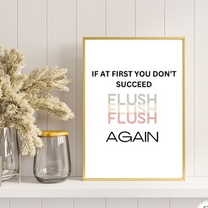 Flush Toilet Sign, Funny Bathroom Signs, Flush the Toilet, Printable Wall Art, Bathroom Rules Downloadable Art, Funny Bathroom Wall Art