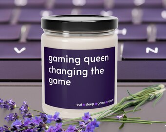 Gaming Queen Gamer Candle, Purple Videogame Candle, Game Lover Candles, Gamer Girl Setup, Gaming Girlfriend Gift, Gaming Gifts for Her