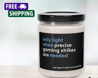 Precise Gaming Strikes Gamer Lover Candle, Video Game Candle, Funny Gamer Candle, Videogame Gift, Gaming Boyfriend, Gamer Girl Setup