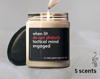 Tactical Mode Engaged Videogame Candle, Gift for Gaming Boyfriend Girlfriend, Funny Gamer Candle, Gaming Lover Candle, Gamer Rage Candle