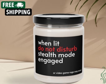 Stealth Mode Engaged Video Game Candle, Gamer Candle, Videogame Candle, Funny Gamer Candle, Gaming Boyfriend Girlfriend, Game Lover Candle