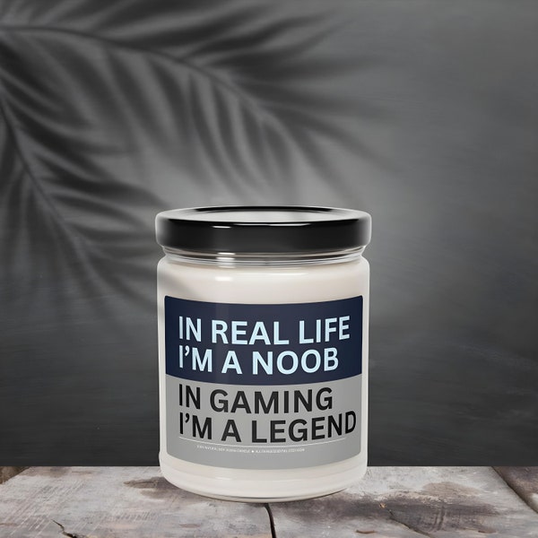 In Gaming I'm A Legend Video Game Candle, Gamer Boyfriend Gift, Nerd Candles, Videogame Gift, Geek Candle, Gaming Room Decor Desk Setup