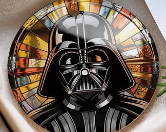 Darth Vader Ornament: Sci-Fi Holiday Decoration (Ceramic, Stained Glass)