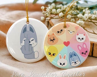 Custom Bang Chan SKZOO Ornament: WOLFCHAN Design - Ceramic Kpop Decor