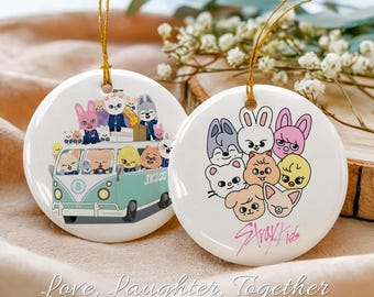 SKZOO Minibus Ornament: Stray Kids Characters - Ceramic Holiday Decor
