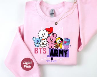BTS ARMY T-Shirt: K-Pop Fan Merch (BT21 Characters Tee
