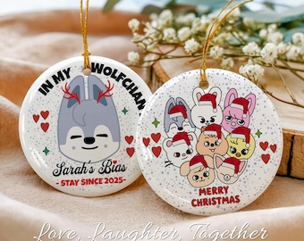 Stray Kids Wolfchan Ornament - Custom Ceramic Fan Gift 2025