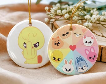 Custom Stray Kids SKZOO Ornament - Funny Ceramic Holiday Decor