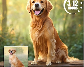Retrato de animal de estimação de desenho animado personalizado: arte personalizada para cães (download digital)