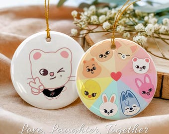 Custom Stray Kids SKZOO Ornament - Funny Ceramic Holiday Decor