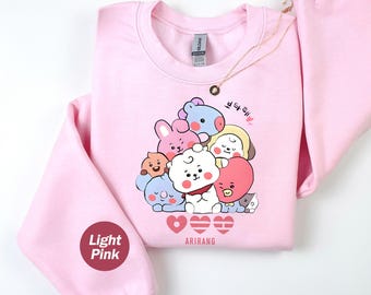 K-Pop BTS Arirang T-Shirt, BT21 Cartoon Characters Tee