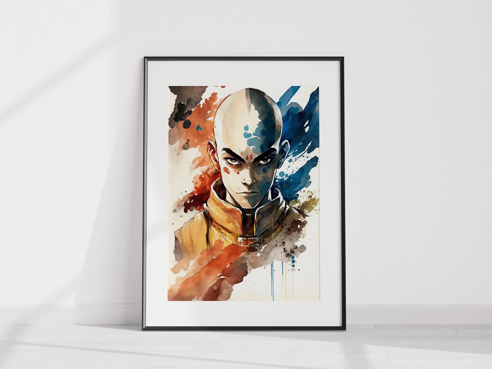 Avatar Aang Watercolor Poster Set: Anime Room Decor (digital Download ...