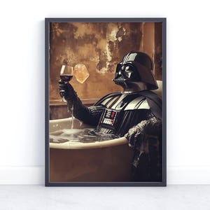 Darth Vader Bathtub Poster: Humorous Star Wars Bathroom Art (Digital Download)