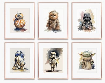 Baby Star Wars Nursery Art Prints: Set of 6 (Digital Download)
