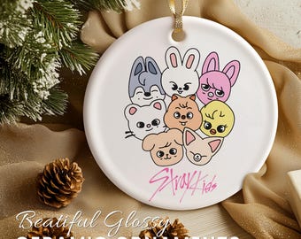Stray Kids SKZOO Ornament: Kpop Fan Keepsake (Double-Sided Ceramic)