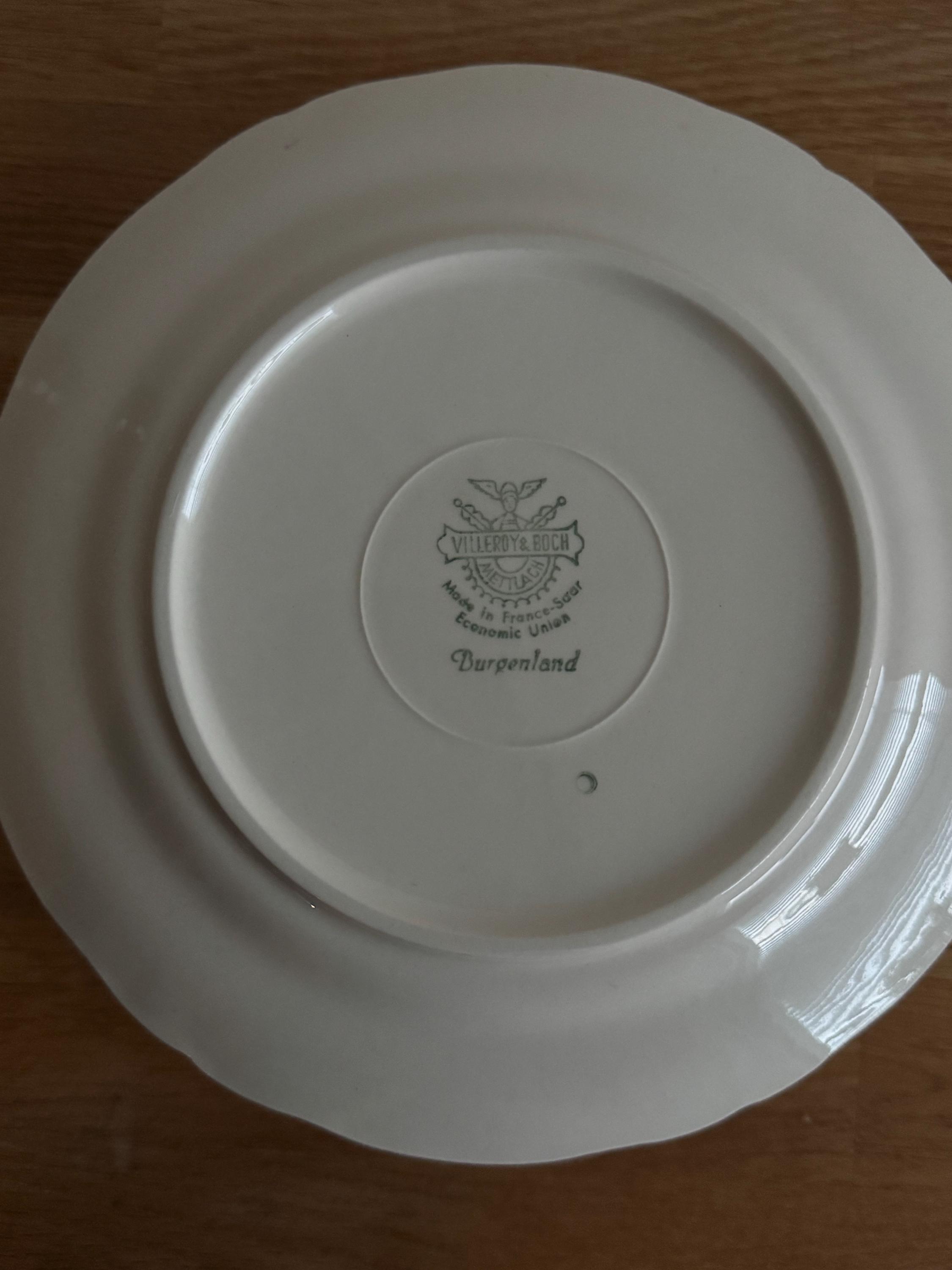 ビレロイ＆ボッホ ブルゲンランドブルー デザートプレート8枚セット