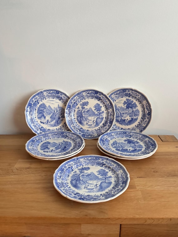 ビレロイ＆ボッホ ブルゲンランドブルー デザートプレート8枚セット