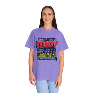 T-shirt « Code d'erreur informatique ID10T » | Problème identifié, contactez Common Sense Tee