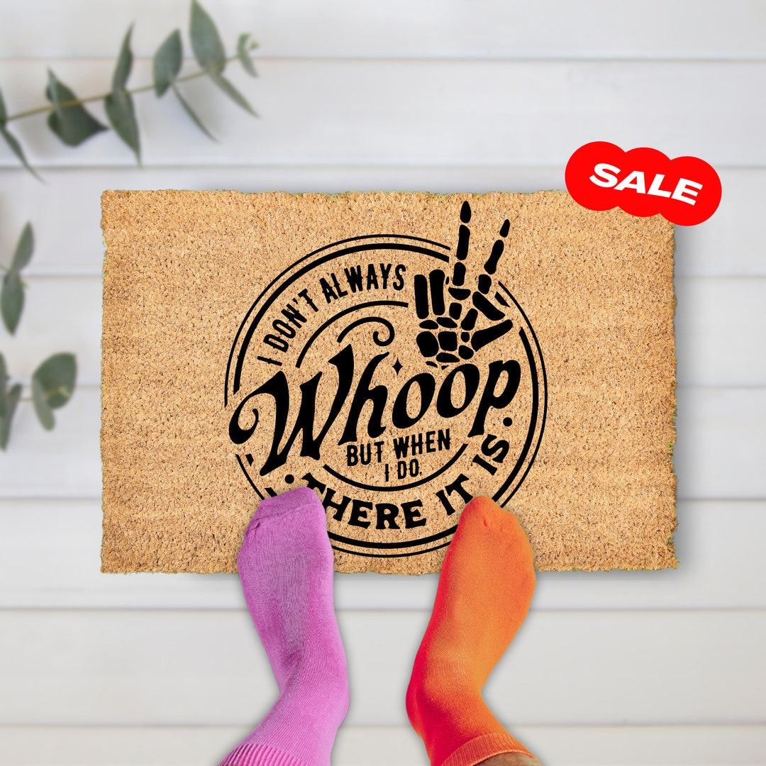 Rude Rug Custom Personalized Snarky Skeleton Door Mat Gothic Funny Humor Skull ...