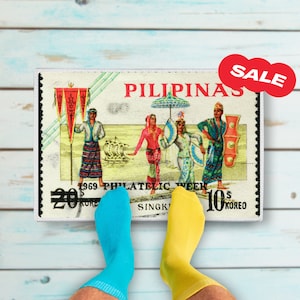 Pinoy Pride Outdoor Rug Tagalog Philippines Doormat New Home Gifts Filipino History Housewarming Gift Indoor Door Mat Home Decor Filipina