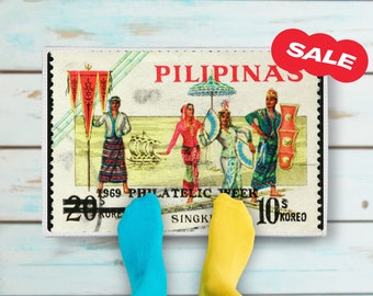 Pinoy Pride Outdoor Rug Tagalog Philippines Doormat New Home Gifts Filipino History Housewarming Gift Indoor Door Mat Home Decor Filipina