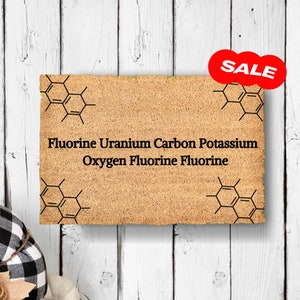 Custom Personalized F*ck Off Chemistry Science Teacher Biologist Small Large Welcome Doormat Simple New Home Housewarming Outdoor Mat Gift