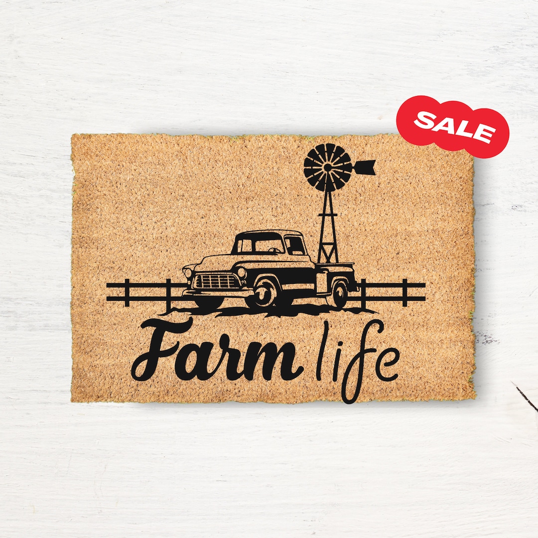 Custom Personalized Farm Life Doormat Western Country Cute  display picture 3
