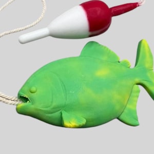 Piranha Soap on a Rope - Fun Fishing Gift for Himt, Fishing Lover, Birthday, Funny Soap, Fish Decor, Handmade Soap, Birthday Gift