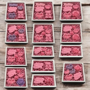 Mother’s Day Gift Box for Mom, Floral Heart Soap Set, Spa Self Care Package, Gift Basket image 9