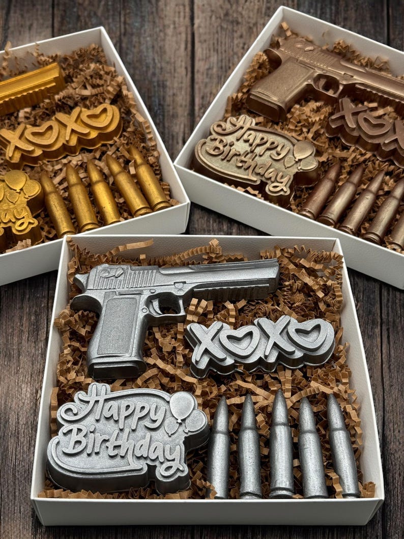 情人节枪形香皂礼盒套装（男士款）——送给男友或老公的趣味礼物，手工香皂子弹礼盒（图片8）