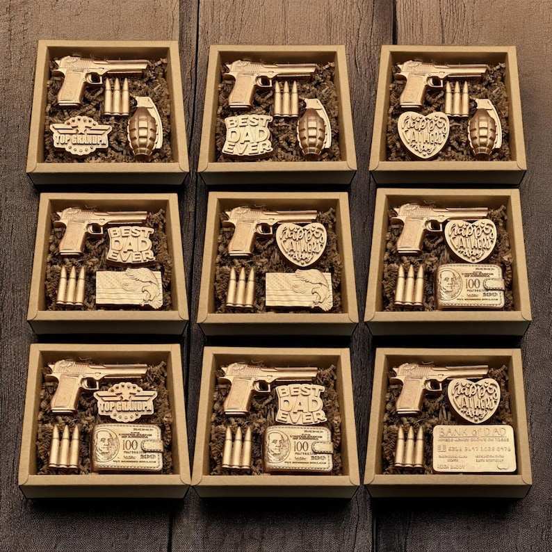 Father’s Day Gift for Dad – Funny Gold Soap Gun Gift Box with Heart – Unique Gift from Daughter, Wife, or Son – Ships Fast from USA image 4