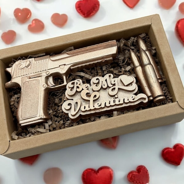Set de regalo de jabón con forma de pistola para San Valentín para él: regalo divertido para novio o esposo, caja de regalo con balas de jabón hechas a mano.