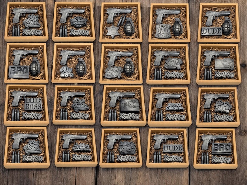 a wooden box filled with lots of different types of toys