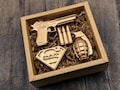 Funny Dad Soap Gift Set – Gold Gun, Grenade, Bullets & Super Dad – Father’s Day Gift Box
