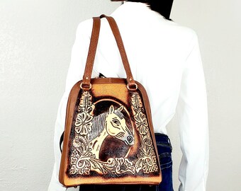 Vintage Embroidered Suede Leather Backpack | Boho Folk Floral Bag Amazon.com | Jursccu Full Embroidered Backpack Purse for  main image 2