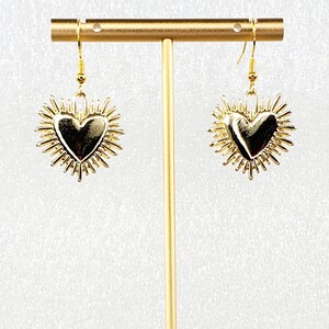 Heart with Thorns Earrings-Design Dangle Earrings-Retro Style Earrings -Gift Earrings-Holidays gift