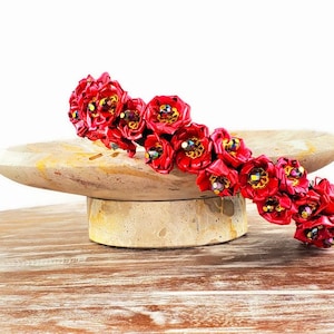 Mexican headband-headband made of palm leaf flowers-Floral Mexican Headband-Multicolor headband