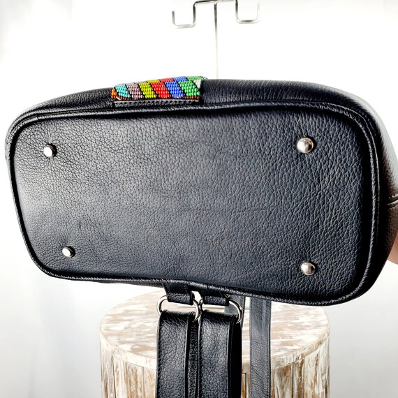 Leather Backpack with Huichol Beading Huichol Backpack - Etsy main image 4